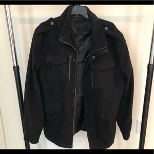 Cavalini Mens black jacket, wool, size Large